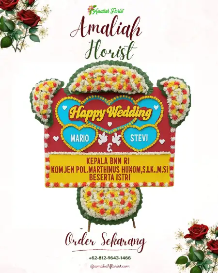 Papan Bunga Pernikahan Bekiring